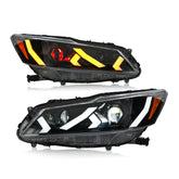 LED Headlight for 2016-2017 Accord 4door (Include Hybrid/LX/Touring Models),Easy Installation, Plug and Play with Devil Eye - Kuerled
